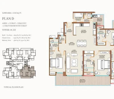 Ivory County 3bhk Floor Plan
